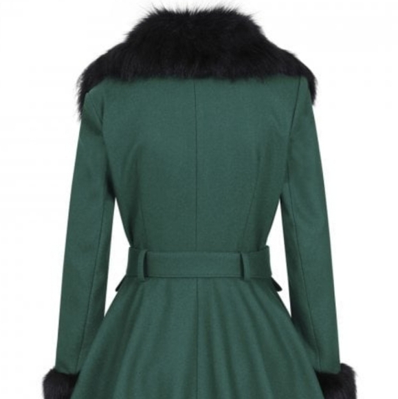 BNWT Collectif Cora faux fur swing coat sz UK 18💘 - Picture 4 of 8